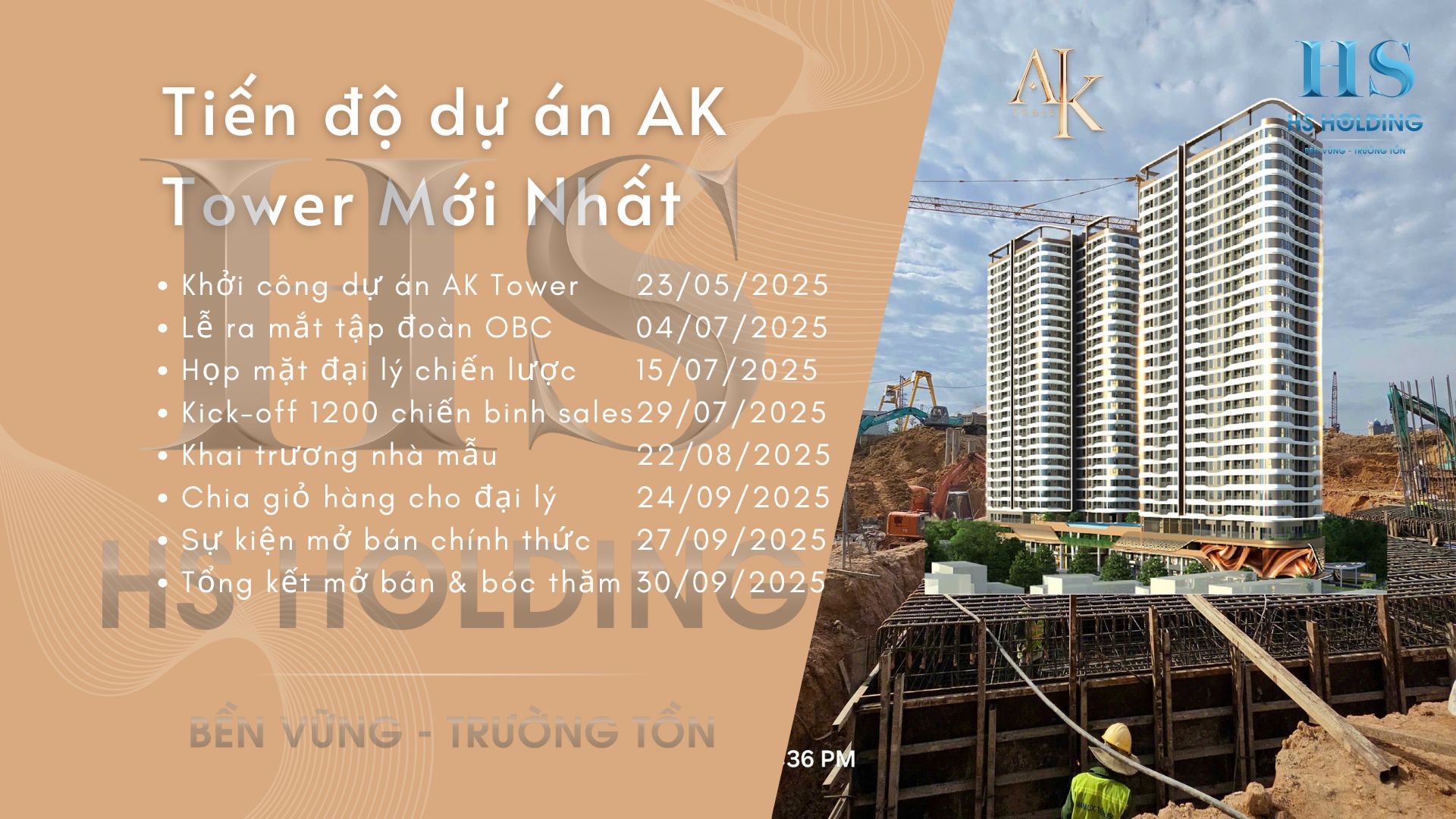 Tien do du an AK Tower Moi Nhat