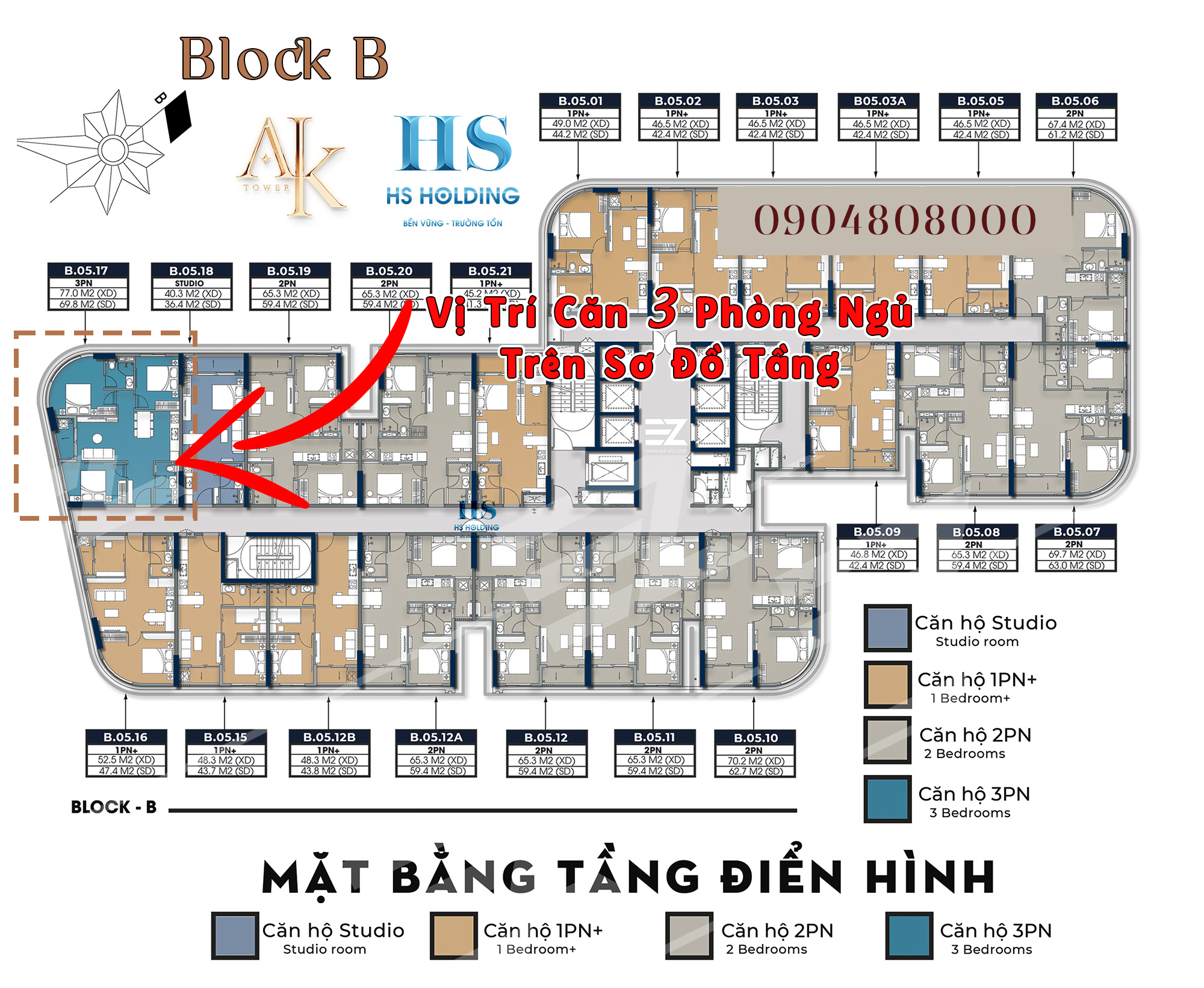 Vi Tri Can 3 PN Tren Mat Bang Tang HS Holding