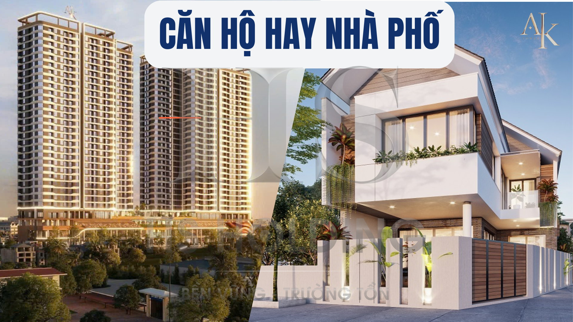 CĂN HỘ VÀ NHÀ PHỐ - Những Khác Biệt Cốt Lõi Bạn PHẢI Biết Trước Khi Mua 2 Căn hộ và nhà phố